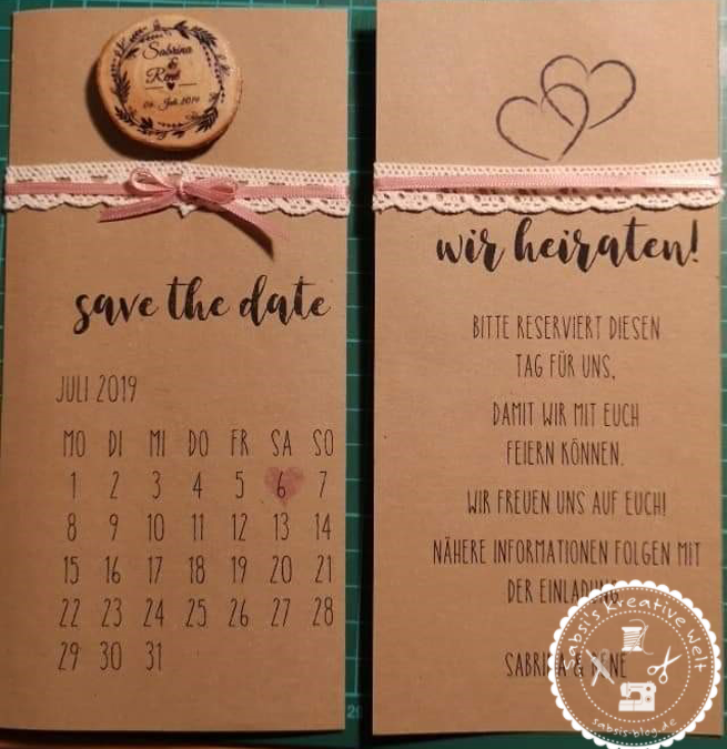Unsere „Save the Date“ Karte