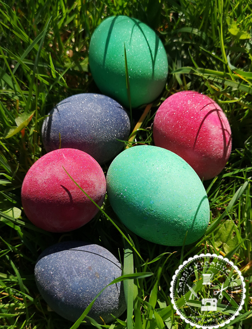 Glitzer Eier für Ostern